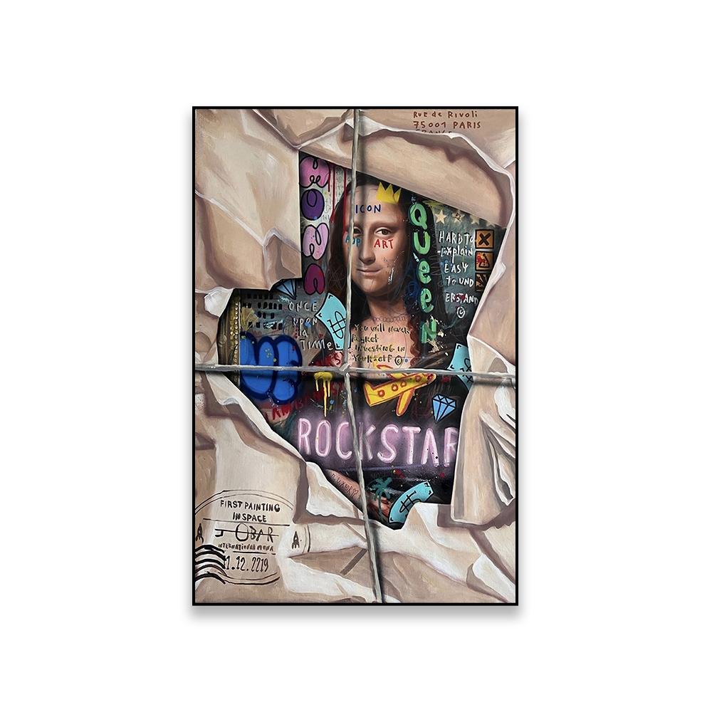 

Ретро змінене мистецтво Плакат Мона Графіті Художні відбитки Поп-стріт Настінне мистецтво Картина на полотні Спальня Художня галерея Офісне оформлення 21x30 No Frame