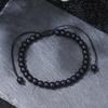 Minimalist 4mm/6mm Braided Stone Bracelet Men Women Volcanic Rock Obsidian Tiger Eyes Beads Meditation Braclet Leisure Pulseira