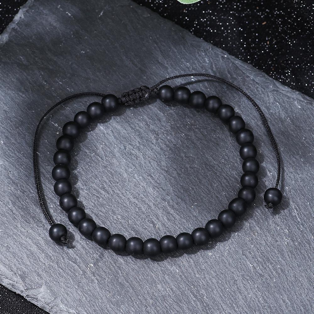 Minimalist 4mm/6mm Braided Stone Bracelet Men Women Volcanic Rock Obsidian Tiger Eyes Beads Meditation Braclet Leisure Pulseira