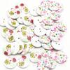 Handmade Floral Print Wooden Button for DIY Projects