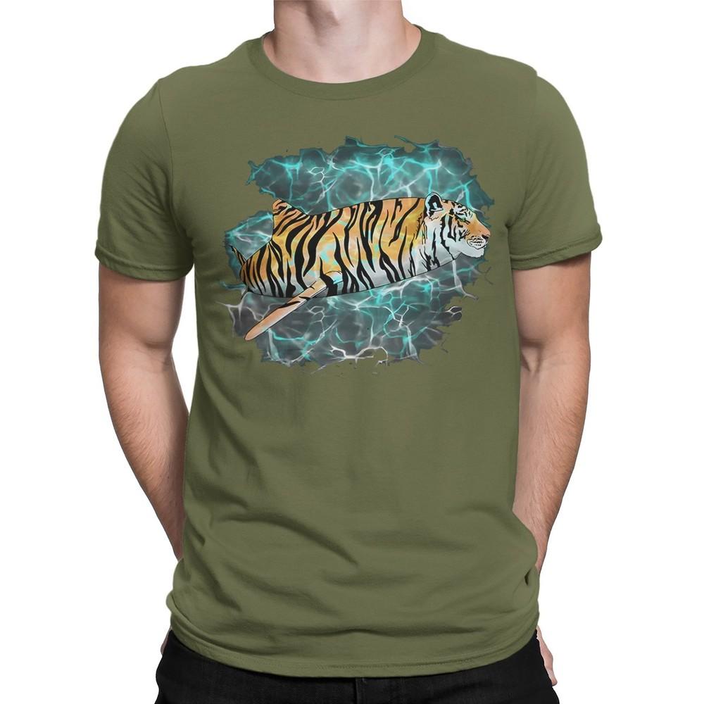 Tiger Shark Cats Animals Cute Funny Pun Humor Mens Womens TShirts Top