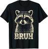Cool Raccoon Sunglasses Bruh Funny Raccoon Lovers Boys Fashion Teens TShirt Novelty Gift Y2k Streetwear Cute Tee Cool Clothing