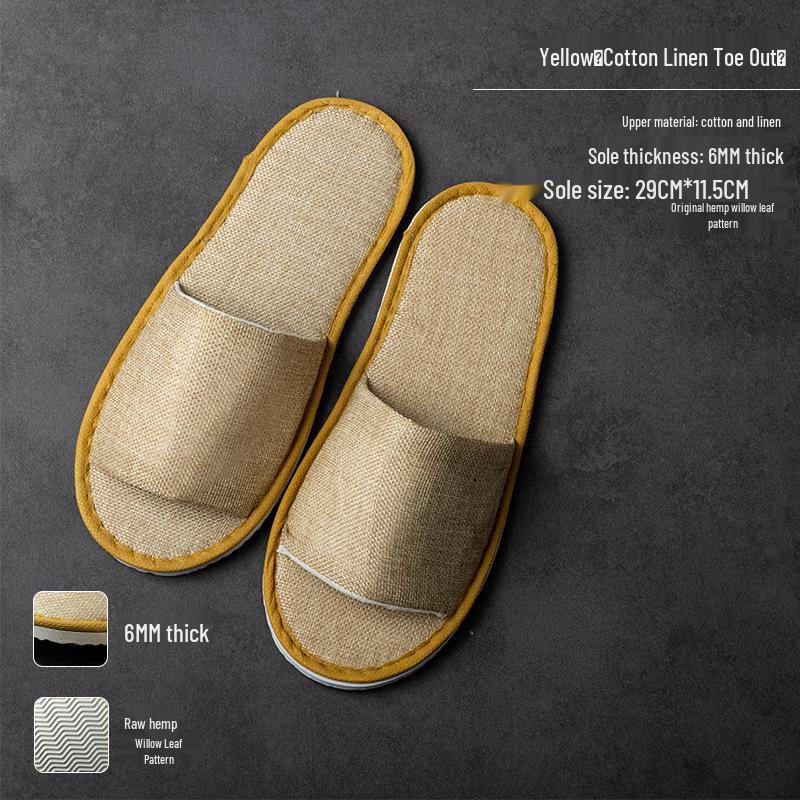 Star Hotel Bed & Breakfast Non-Slip Disposable Slippers - Customizable Logo