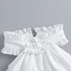 Adjustable Ruffled Edge Layered Collar Court Noble Style Tie-Up Collar Stand Collar  Formal Attire