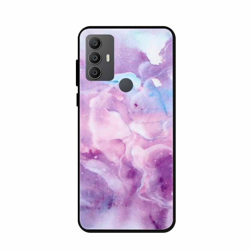 For Alcatel 1V 2021 Case 6002A 6002D 6.52" Marble Silicone TPU Soft Shockproof Phone Case for Alcatel 1V (2021) Covers Coque 1 V