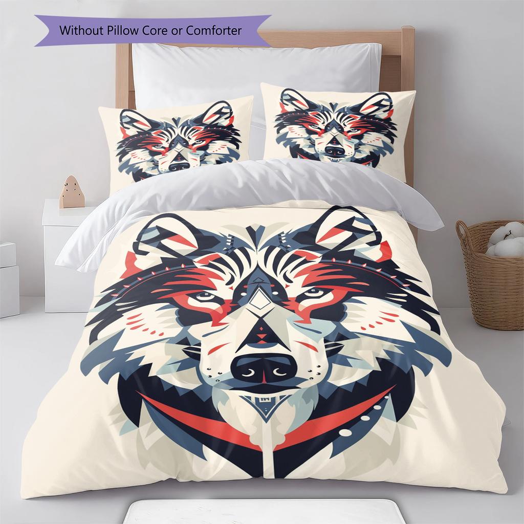 Conjunto de Colcha com Padrão de Desenho Animado Capa de Colcha Fronha Decoração de Casa Presente de Aniversário (1 capa de edredom + 2 fronhas, sem enchimento.)