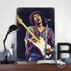 Jimi Hendrix Colorful Portrait Poster Customized Wall Art Vintage Metal Signs Retro Tin Plaque for Man Cave Decoration Room Home