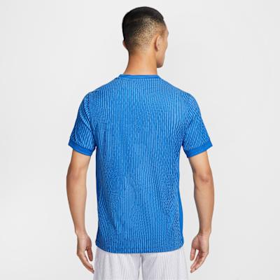 Nike T Shirts Men's Royal Blue Crew Neck Moderate Straight Fit