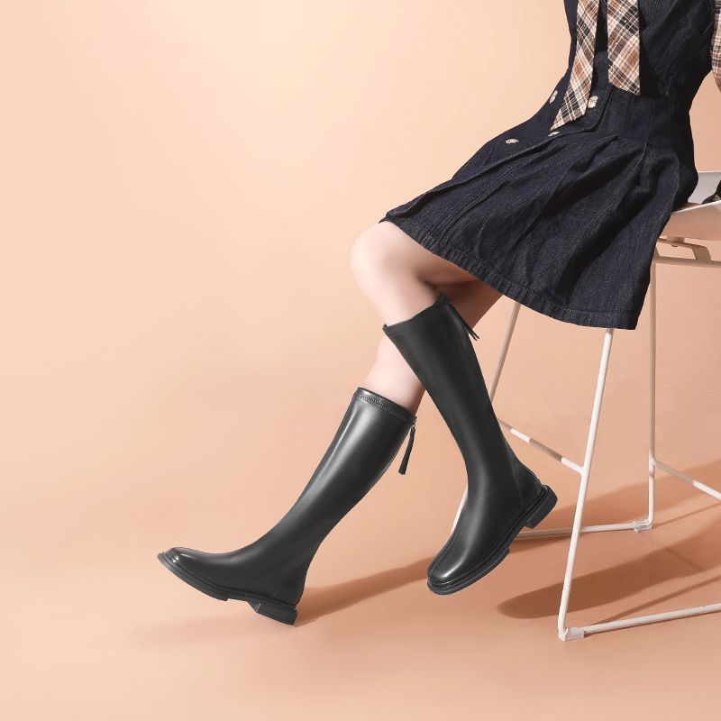 Fashion Versatile Thick-soled Small Martin Boots for Women's 2025 Autumn and Winter New Comfortable and Thin High Boots for Children