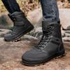 Fashion Lace-Up Men's Motocross Boots Mountaineering Hiking Desert Waterproof Work Safety Shoes Ankle Boots 2025 New Men's Outdoor Boots