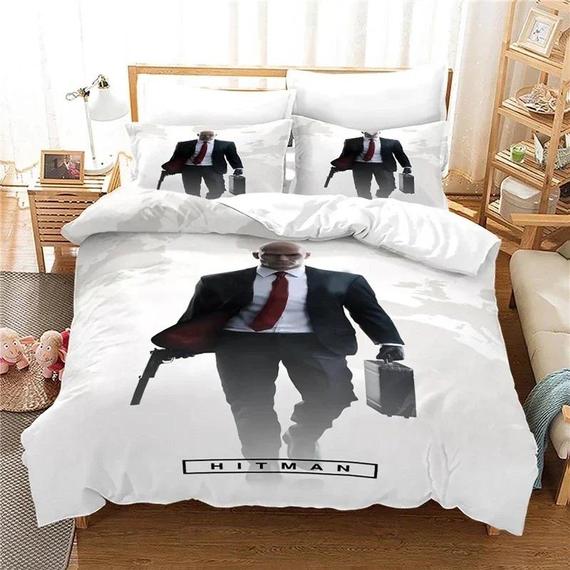 Comforter Game Hitman Killer Bedding Set Boys Girls Twin Queen Size Bed Kids Adult Fashion Home Textileextile