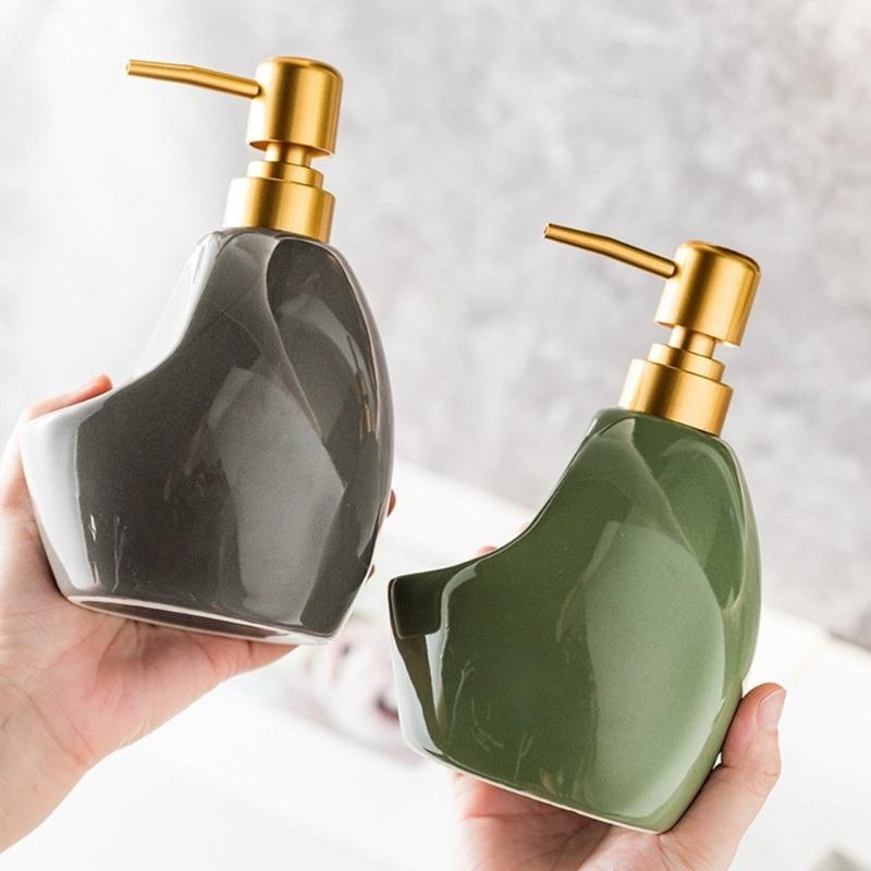 Piccolo Dispenser di Sapone Liquido, Contenitore Liquido in Ceramica Portatile per Viaggi, Igiene, Attività all'Aperto