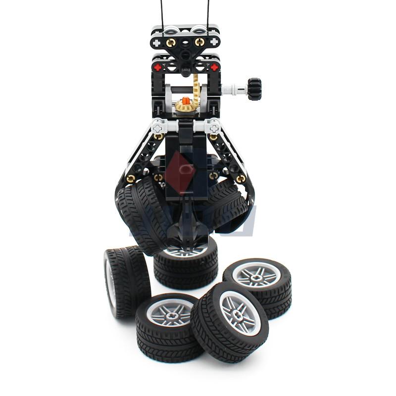 

MOC High-tech Parts 4 Way Подъемный захват гусеничного крана Механическая модель Строительные блоки Кирпичи Совместимость с 42042 Игрушки чёрный