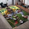 Neymar Jr Flannel Printed Carpet, Home Sofa Decoration for Living Room & Bedroom, Non‑Slip Play Flannel Floor Mat for Game Room