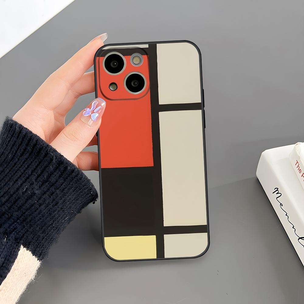 M-Mondrians Phone Case For Iphone 17 Air 15 Pro Max 14 Pro 16 Plus 12 13 11 Xr X Xs 8 7 Plus Back Cover