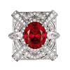 Earrings Necklaces Rings Jewelry Sets Colorful Red Corundum Fashionable High-end Women's Styles