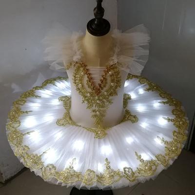 Tutu Ballett Led Licht Schwanensee Ballerina Pfannkuchen Mädchen Ballett Kleid Kinder Tanz Kostüme