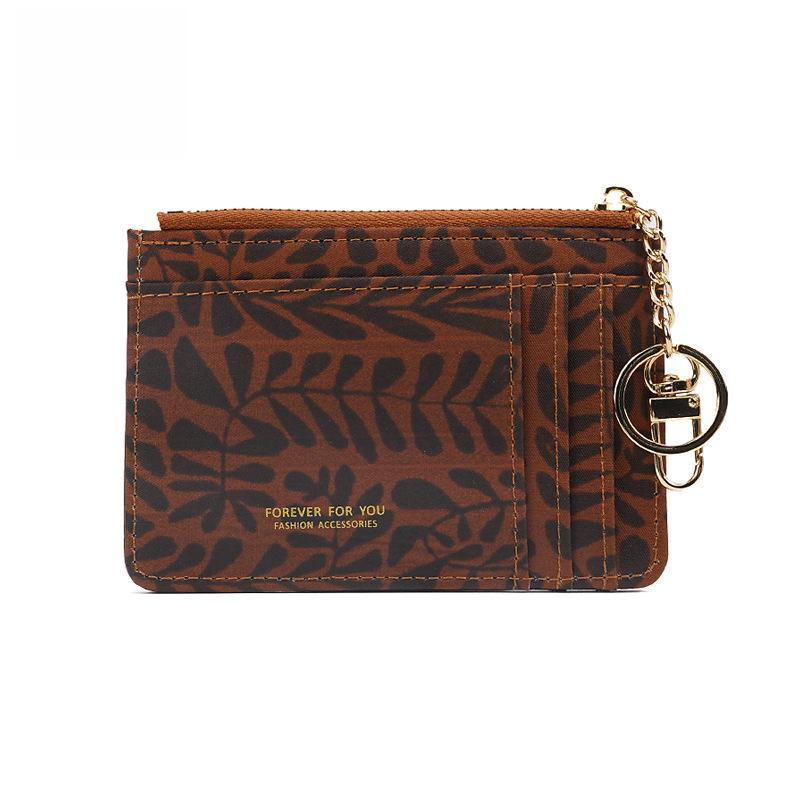 

Chaobang милый мини-кошелек с крестообразным узором для монет и карточек с зеркалом для женщин Nylon Brown коричневый