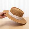 Womens Straw Sun Hat Wide Brim Elegant Summer Beach Cap UV Protection Outdoor Travel Fashion Visor