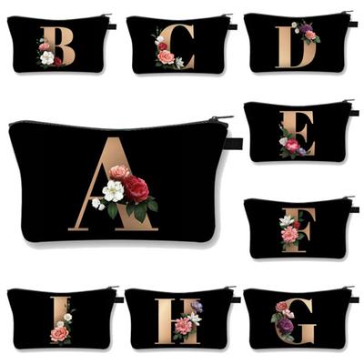 Bolsa de armazenamento com fecho de zíper elegante, bolsa de maquiagem para armazenamento de ferramentas de higiene pessoal, bolsa de maquiagem feminina