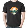 Mountain Forest Trees with Lake Scene Hiking In Nature Premium T-Shirt Sweatshirt Hoodie Tanktop for Men Women Kids Black