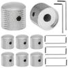DAOKAI Metal Guitar Control Knobs Silver Dome with for Electric Guitars and Basses 8 Pieces - Volume/Tone Knobs, 6.0mm Diameter, Wrench, -