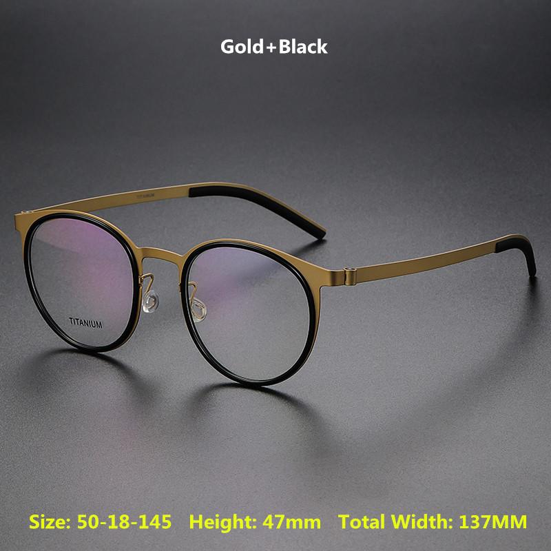 Dänisches Design Optische Brillenbügel Herren 9704 Luxusmarke Reines Titan Brillenbügel Damen Korrektionsbrille Lesebrille