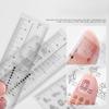 Nail Measure Easy Ultra-Thin Soft PVC Ruler Manual Fake Nails Measuring Size Transparent Map Caliper Ruler Nail Art Tool
