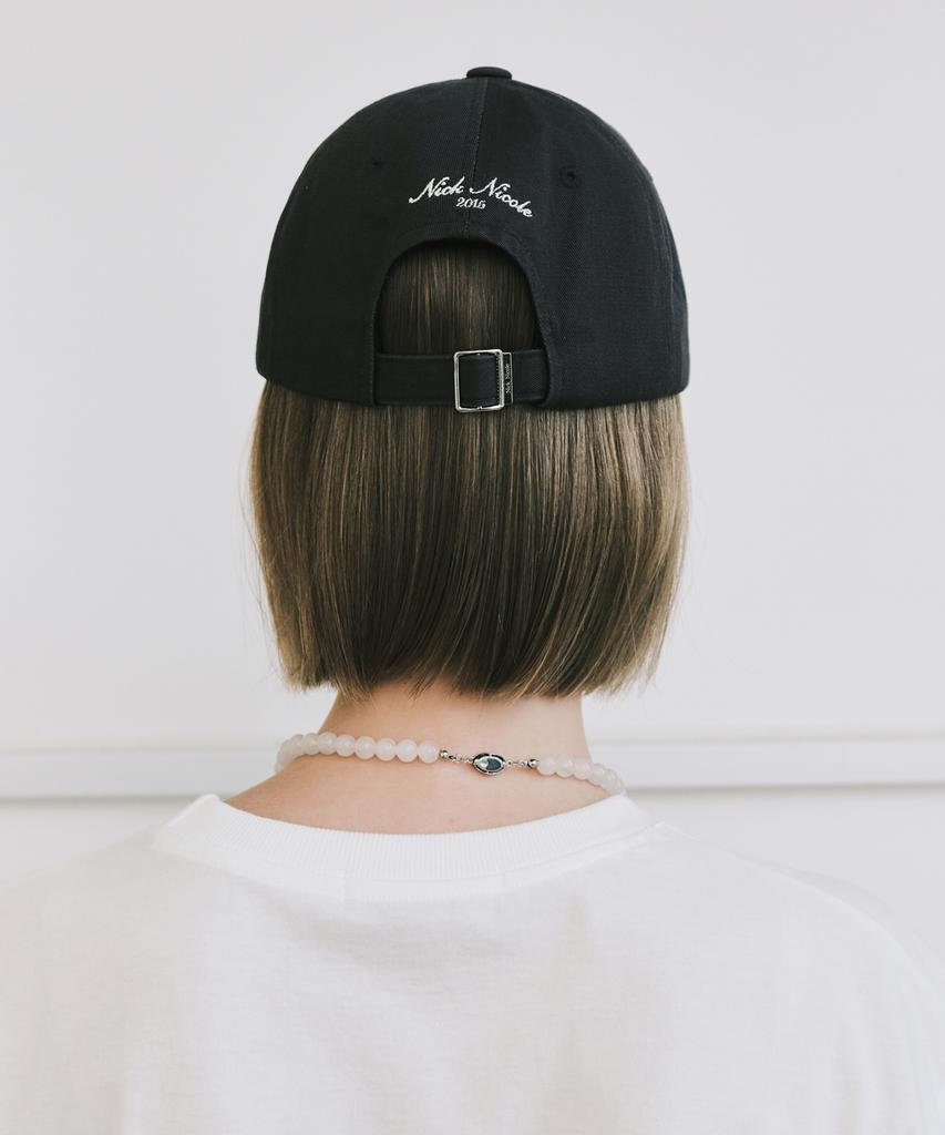 Nigaennikol Nicole Lettering Ball Cap_Charcoal