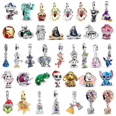 Plata 925 Nuevo Colgante Abalorios Charms de Puntada Aptos para Pulsera Collar de 3 mm Joyería Fina DIY para Festival Regalo