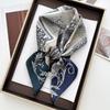 Geometric Print Shawl Square Scarf for Women Satin High Quality Neckerchief Female Hair Bands Ribbon Headband Bandana