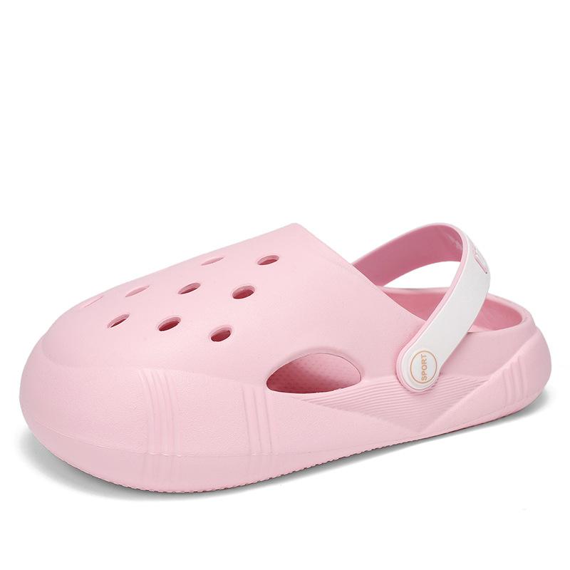 

Модные простые туфли с отверстиями, женская одежда, нескользящие тапочки на толстой подошве, модные универсальные пляжные сандалии 38/39