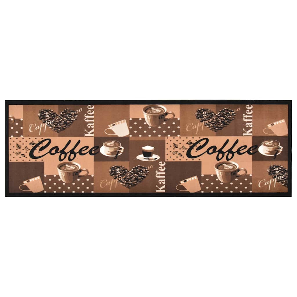 vidaXL Küchenteppich Waschbar Kaffee Braun 60x180 cm braun