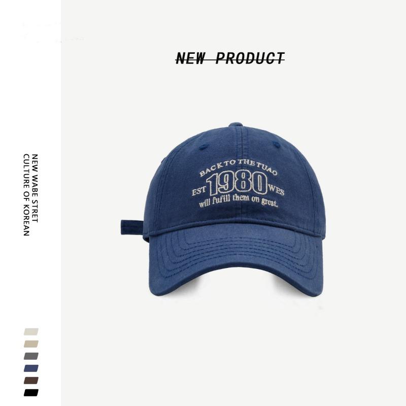 Trendy brand letter embroidery 1980 baseball cap for men and women, summer fashion versatile cap
