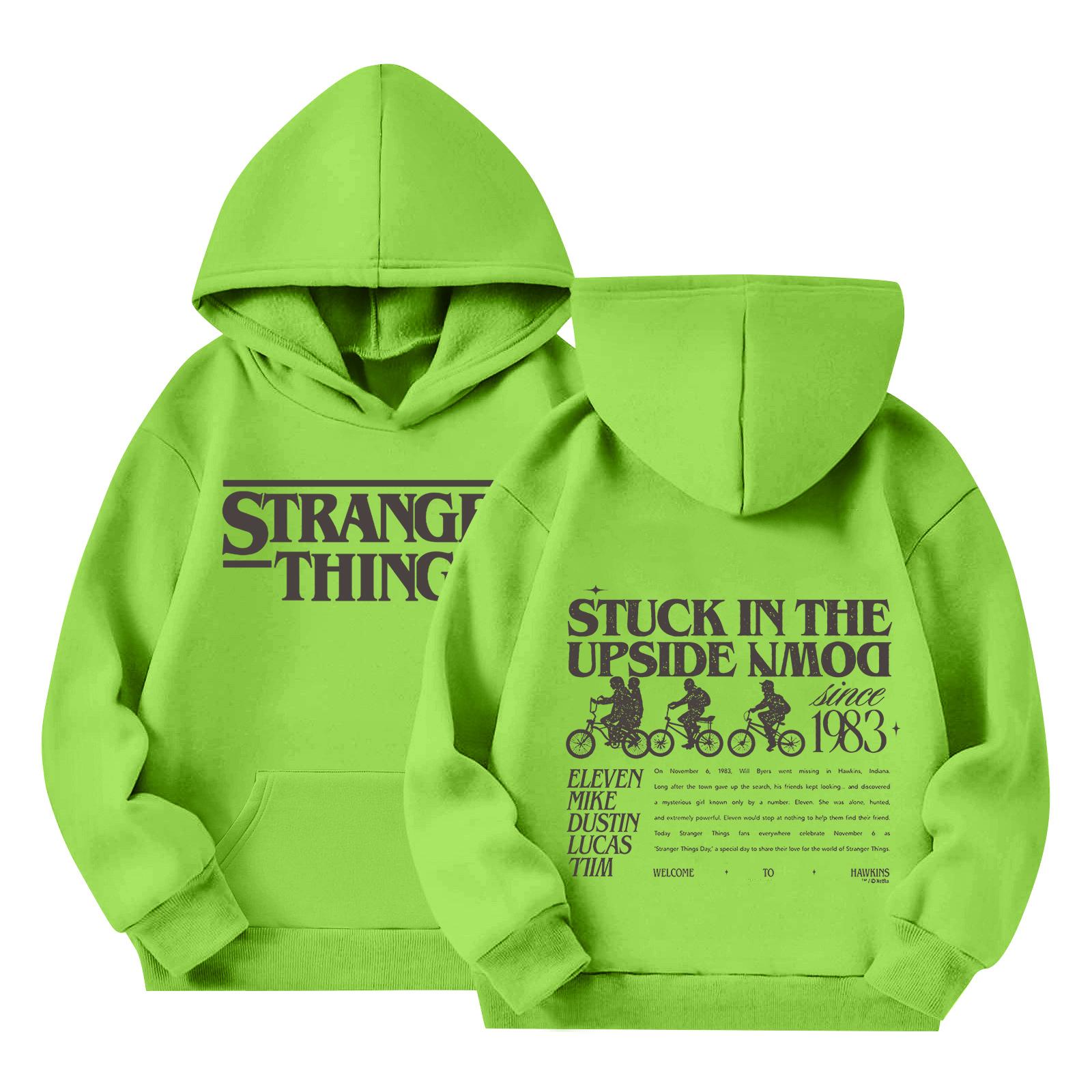 

Детский пуловер с длинным рукавом, свободного кроя, с принтом букв, капюшоном на шнурке 120