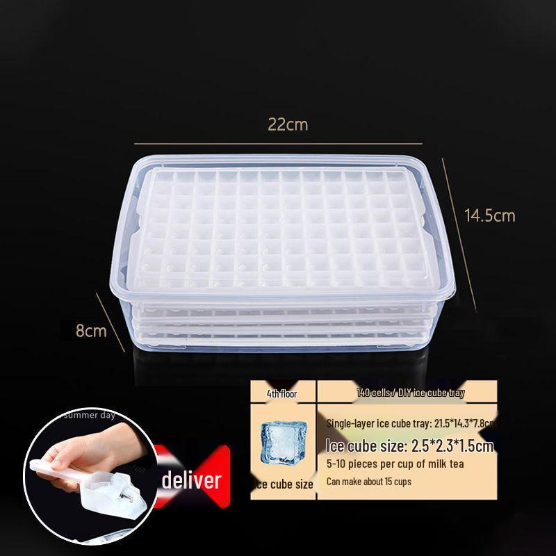Commercial Large Capacity Ice Cube Tray with Grid for Freezing Large Ice Cubes