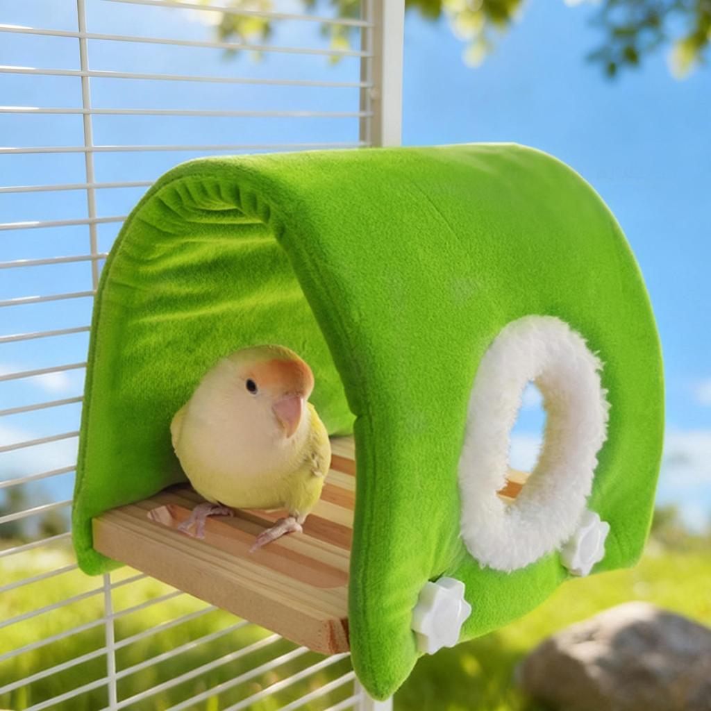 Winter Warm Bird Nest Easy to Install Hideaway Parrot Bed, Parrot Sleeping Nest for Small Animal ,Lovebird ,Cockatiels Parakeet