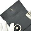 Gucci 428781 Embossed Logo Key Holder Key Ring 6 Rings Key Case Leather Black
