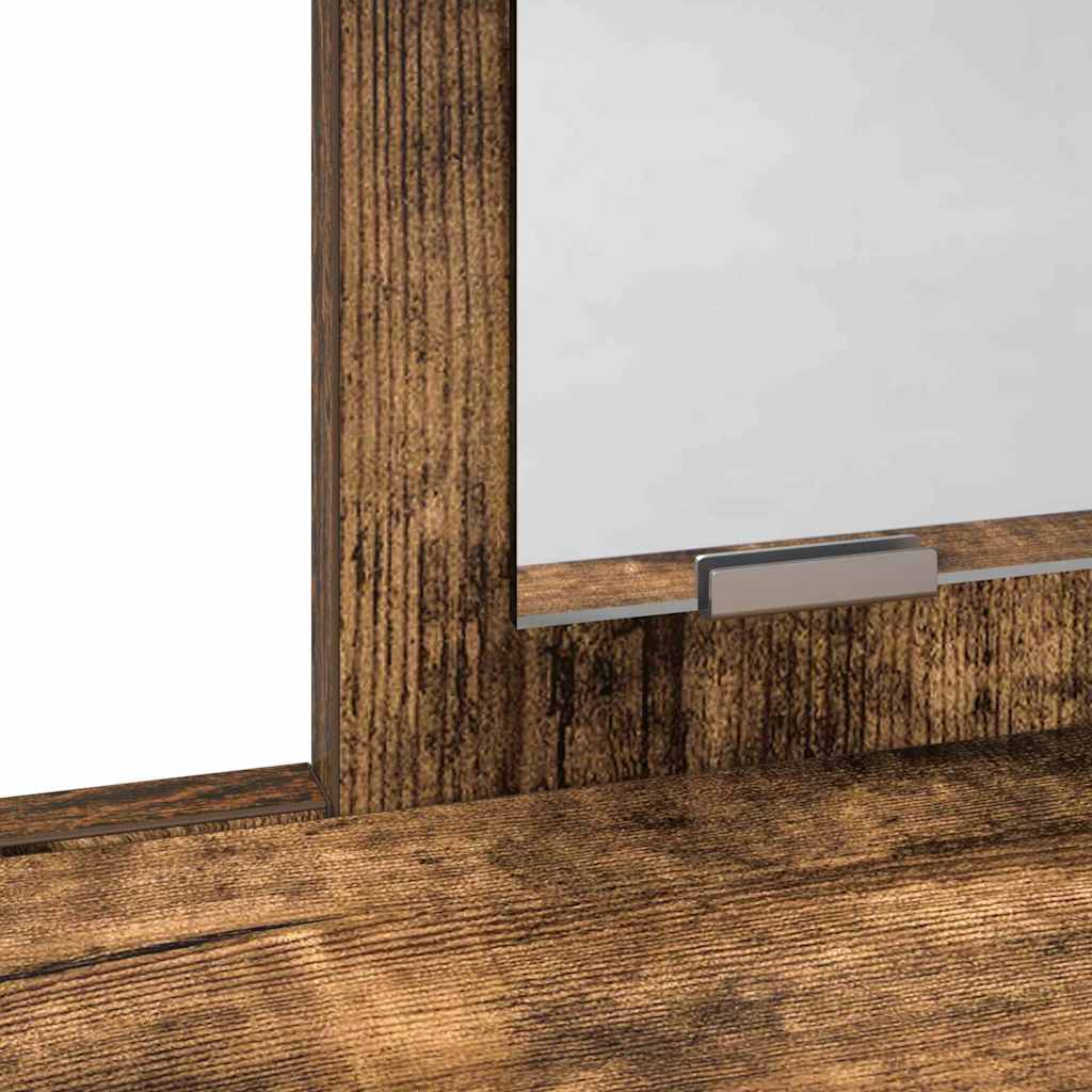 Makeup Table Smoked Oak 100 x 41 x 140 cm Engineered Wood
