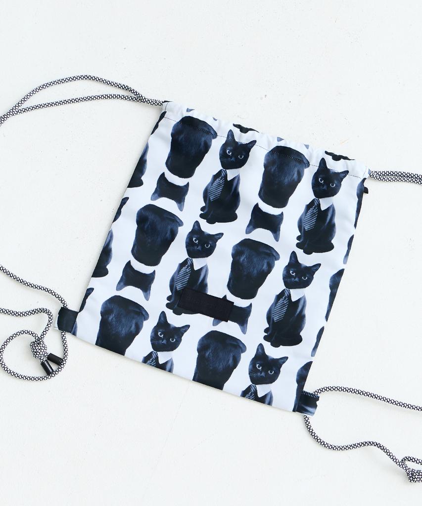 Moiremoa City Feline String Bag-Black