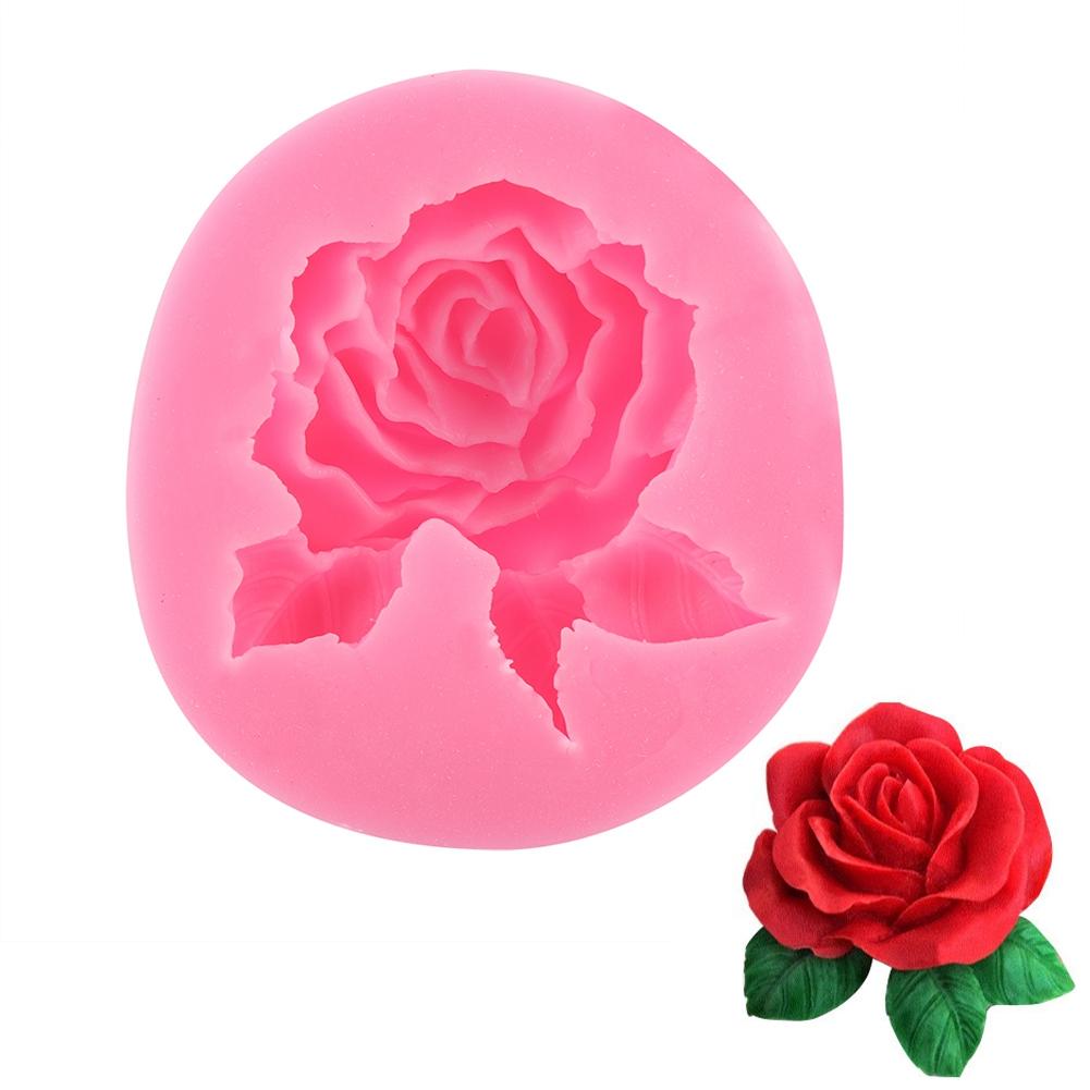 Rose Shape Silicone Cake Fondant Chocolate Molds Decorating Tool Baking Accessory