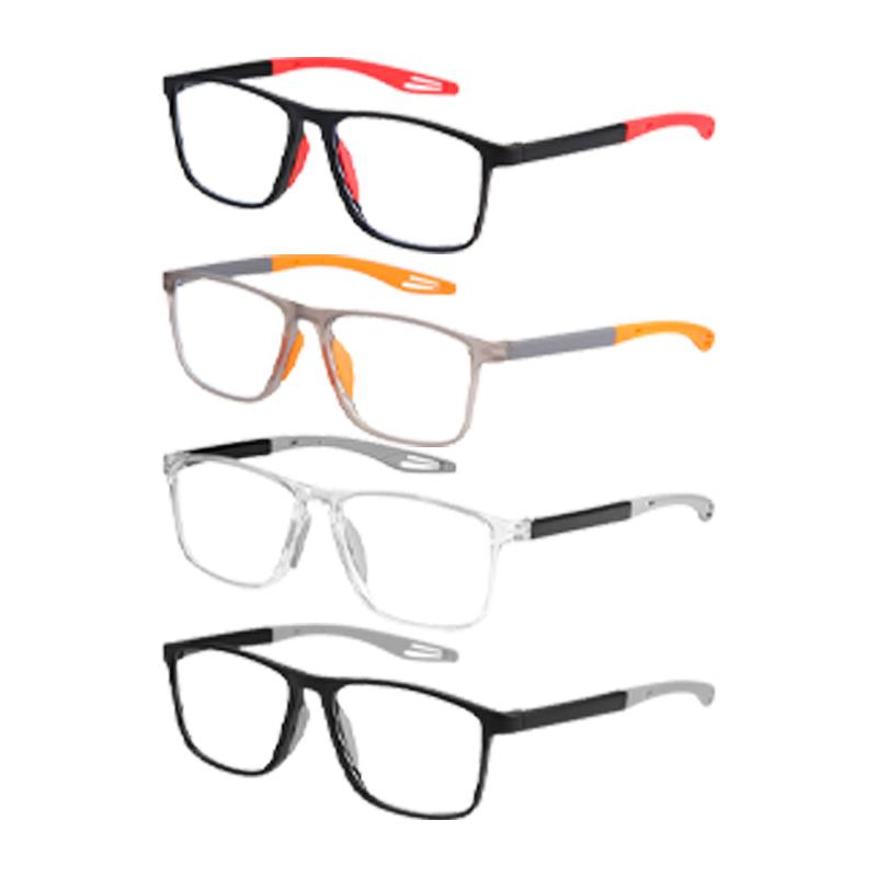 1/2/3/4/5pcs Auto-Focus Blue Light Blocking Reading Glasses – Anti-Fatigue Unisex Oversized Frames with Spring Hinges