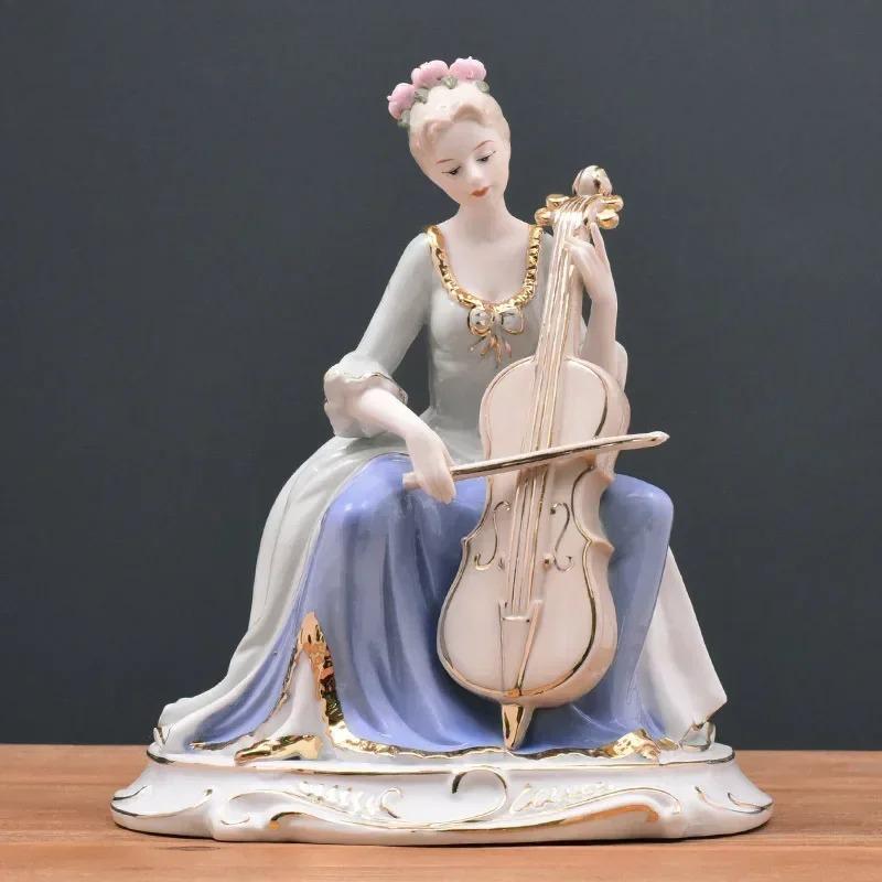 For Europäische Klassische Palast Maid Keramik Porträt Statue Schreibtisch Dekoration Exquisite Porzellan Figur Skulptur Vintage