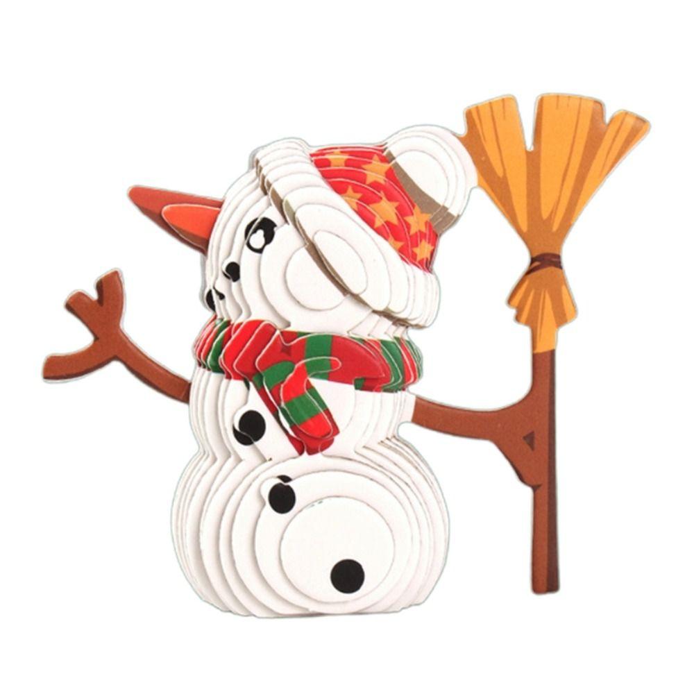 

Снеговик Рождественский 3D бумажный пазл Рождественская модель животного Игрушка 3D Картонная модель Рождественские подарки Snowman