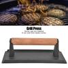 Black Burger Press Cast Iron Bacon Press Practical Cast Iron Grill Press  Burger Bacon Steak