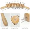 Multi-Functional Curved Massage Stick Wood Grooved Gear Trigger Point Massager  Belly