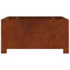 Fire Pit Brown 60 X 60 X 30 Cm Weatherproof Steel