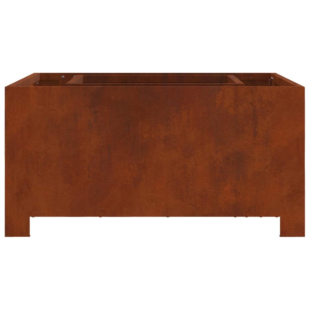 Fire Pit Brown 60 X 60 X 30 Cm Weatherproof Steel