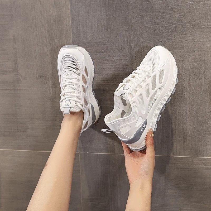 Hollow Mesh Summer Moral Training Shoes Women's 2025 New Thin Breathable Lightweight Versatile Casual Sports Shoes Dad Shoes