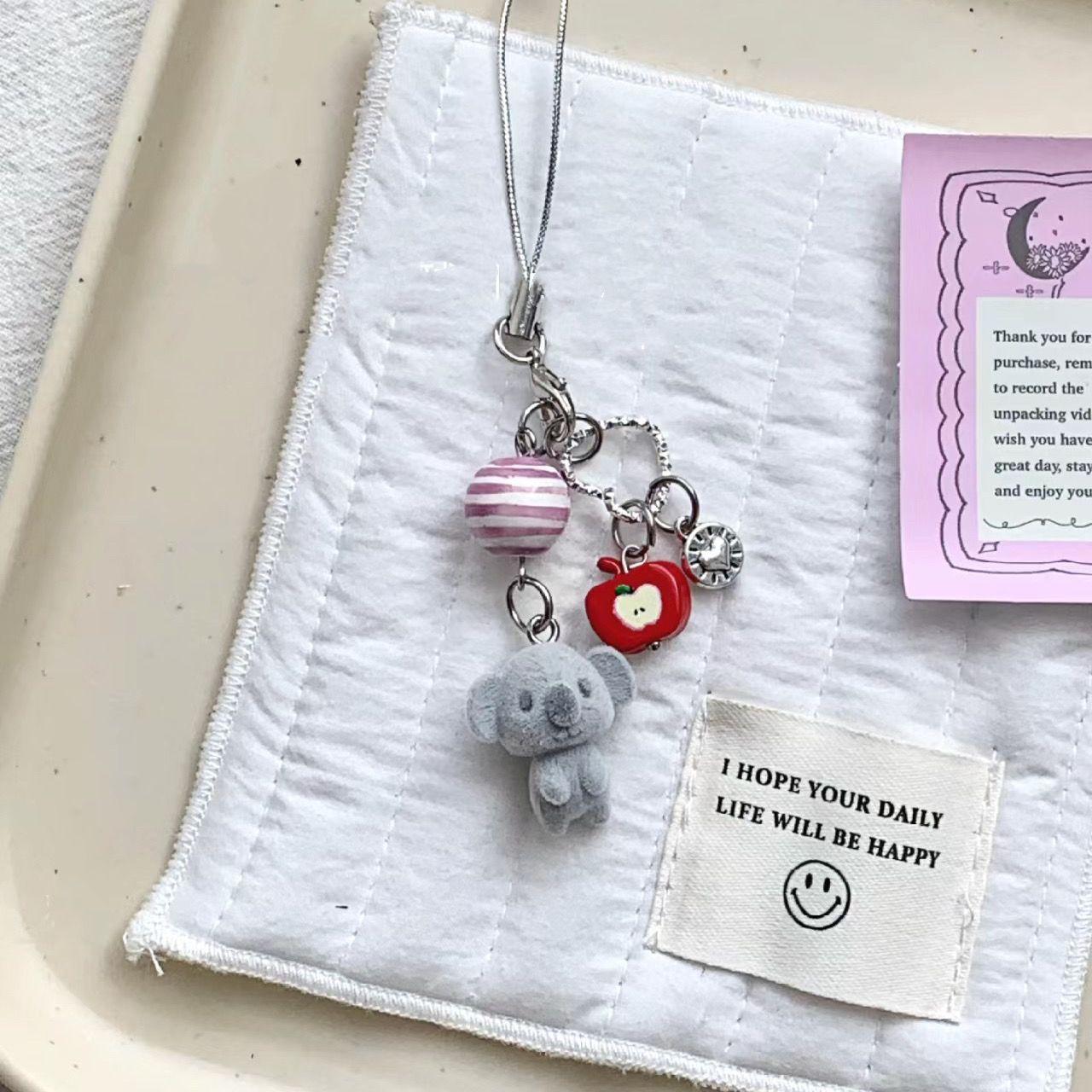 

Cute Plush Animal Phone Charm Strap Keychain Koala Dog Duck Pendant Cellphone Lanyard for IPhone Accessory